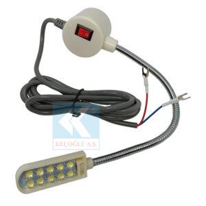 Spiral Dikiş Makinası Lambası Mıknatıslı 10 Ledli